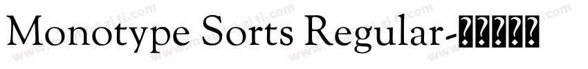 Monotype Sorts Regular字体转换